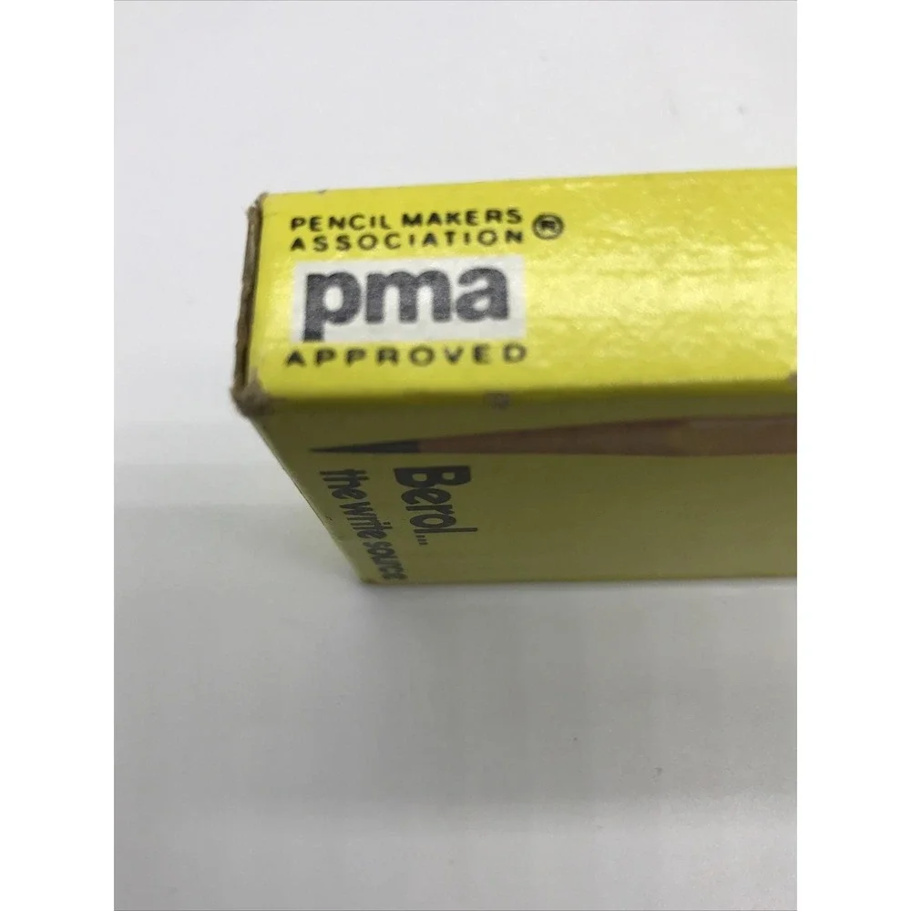Vintage Berol Arcadia 167-2 Writing Pencils No 2 Medium Soft Yellow Box of 12